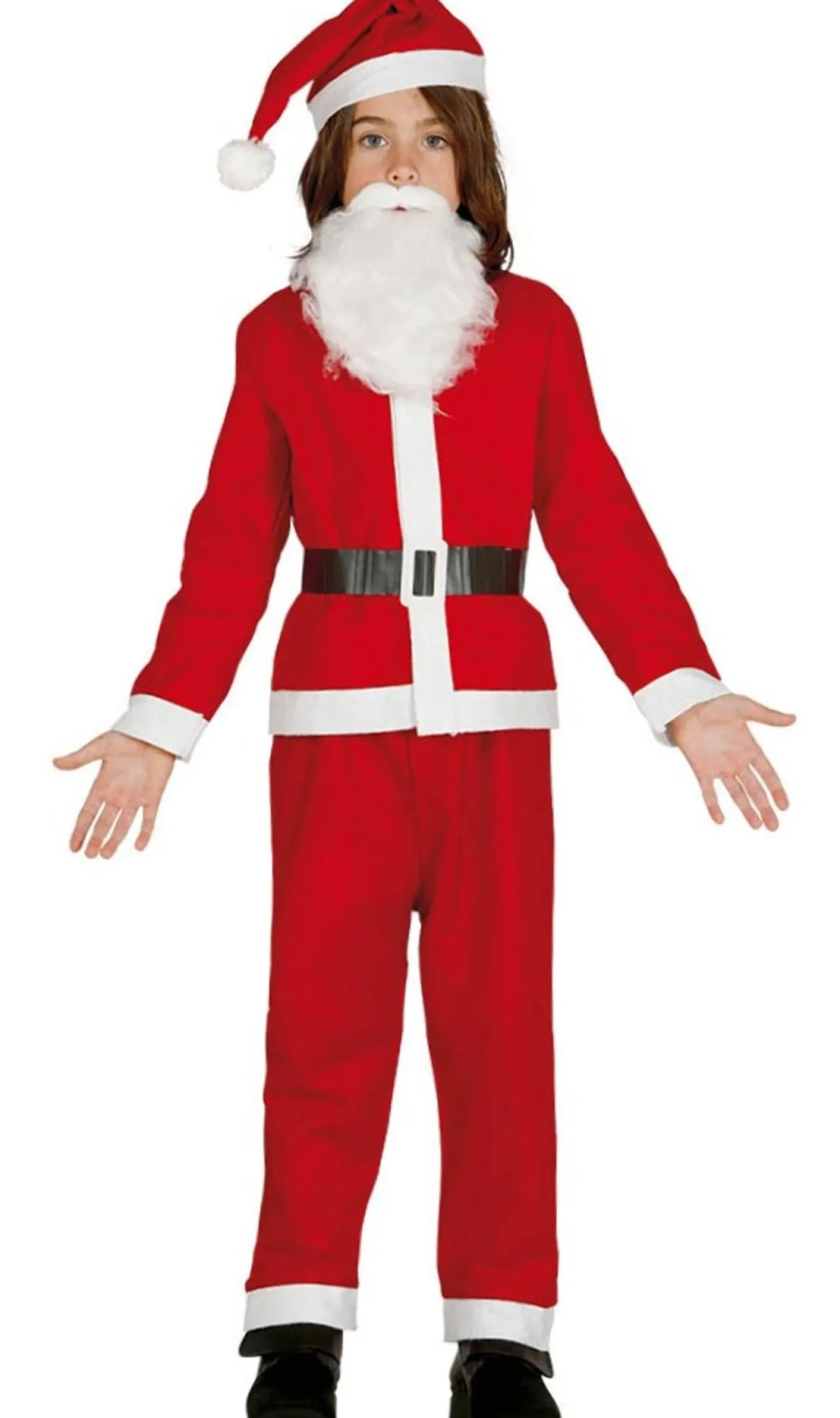 Disfraces en Grupo de Papá y Mamá Noel Rojos