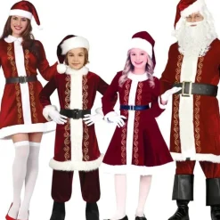 Disfraces en Grupo de Papá y Mamá Noel