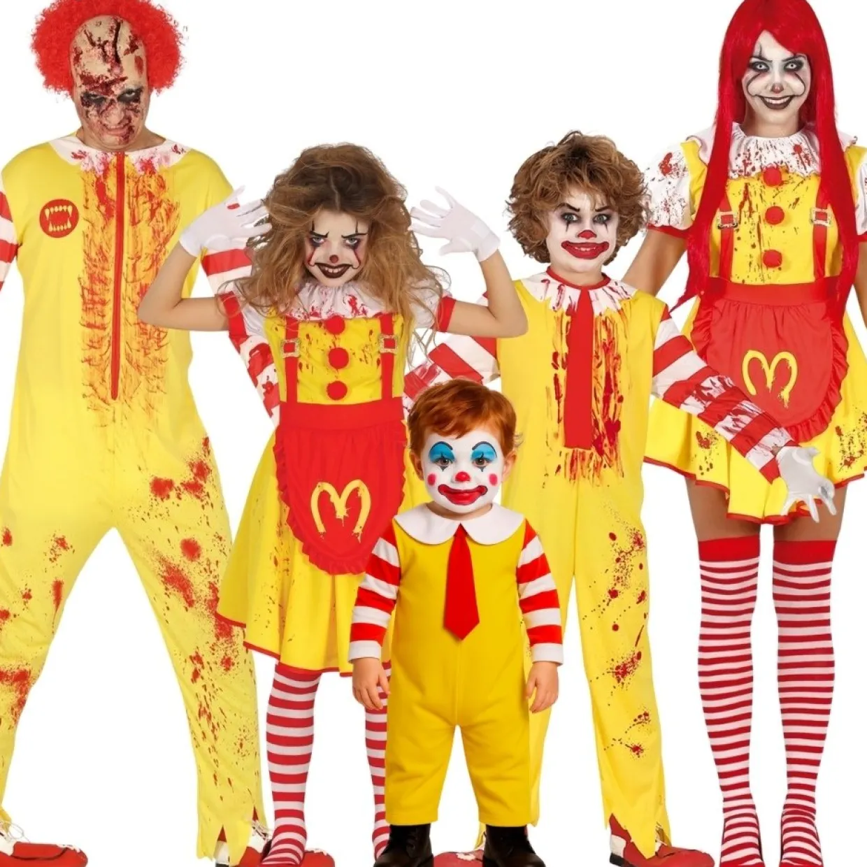 Disfraces en grupo de Payasos Burger Sangrientos