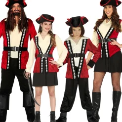 Disfraces en grupo de Piratas Valientes