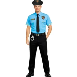 Disfraces en grupo de Policías Oficiales Azules