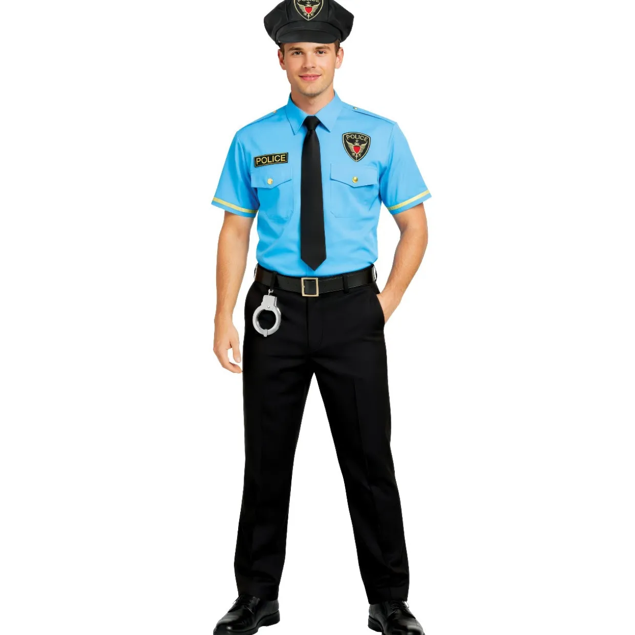 Disfraces en grupo de Policías Oficiales Azules