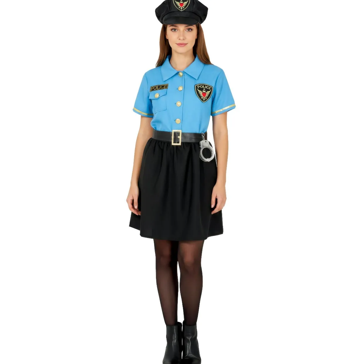 Disfraces en grupo de Policías Oficiales Azules