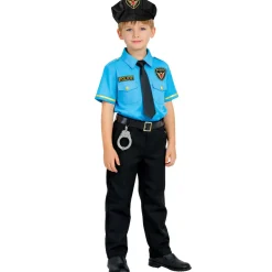 Disfraces en grupo de Policías Oficiales Azules