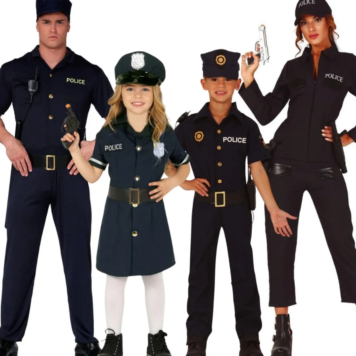 Disfraces en grupo de Policías