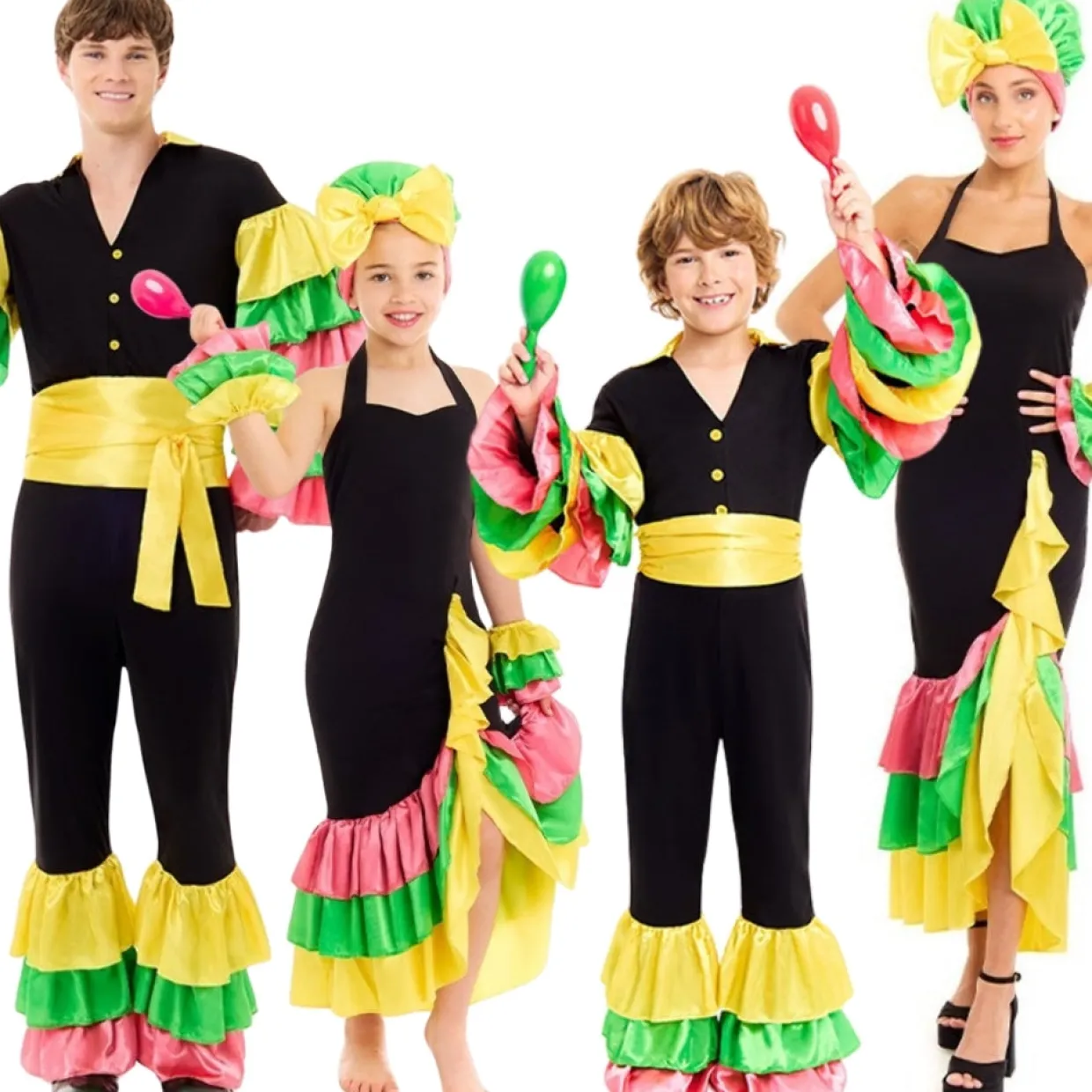Disfraces en grupo de Rumberos Coloridos