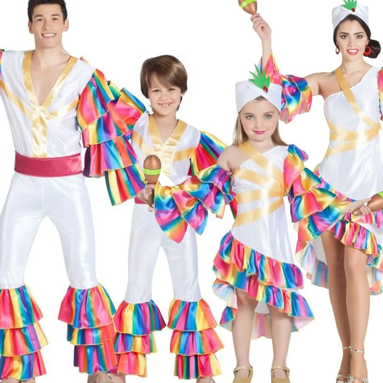 Disfraces en grupo de Rumberos Caribeños