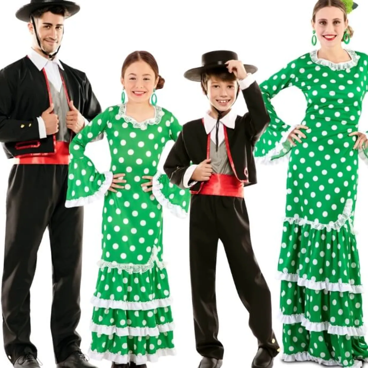 Disfraces en grupo de Sevillanas y Cordobeses