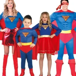 Disfraces en Grupo de Superman y Supergirl