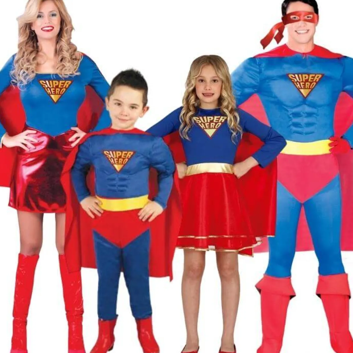 Disfraces en Grupo de Superman y Supergirl