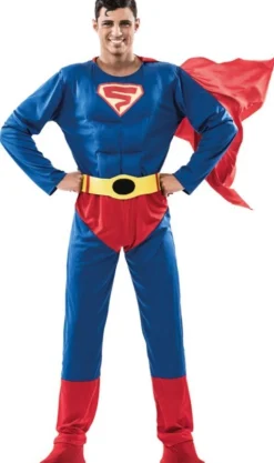 Disfraces en grupo de Superman y Supergirl Bicolor
