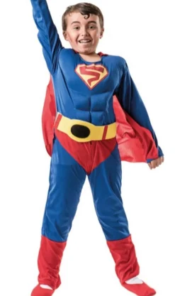 Disfraces en grupo de Superman y Supergirl Bicolor