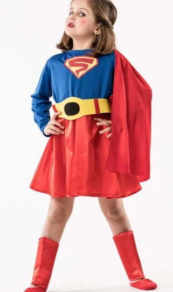 Disfraces en grupo de Superman y Supergirl Bicolor