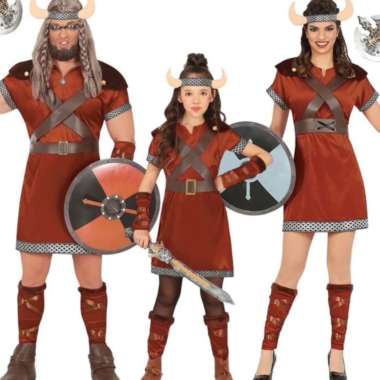 Disfraces en grupo de Vikingos Nórdicos