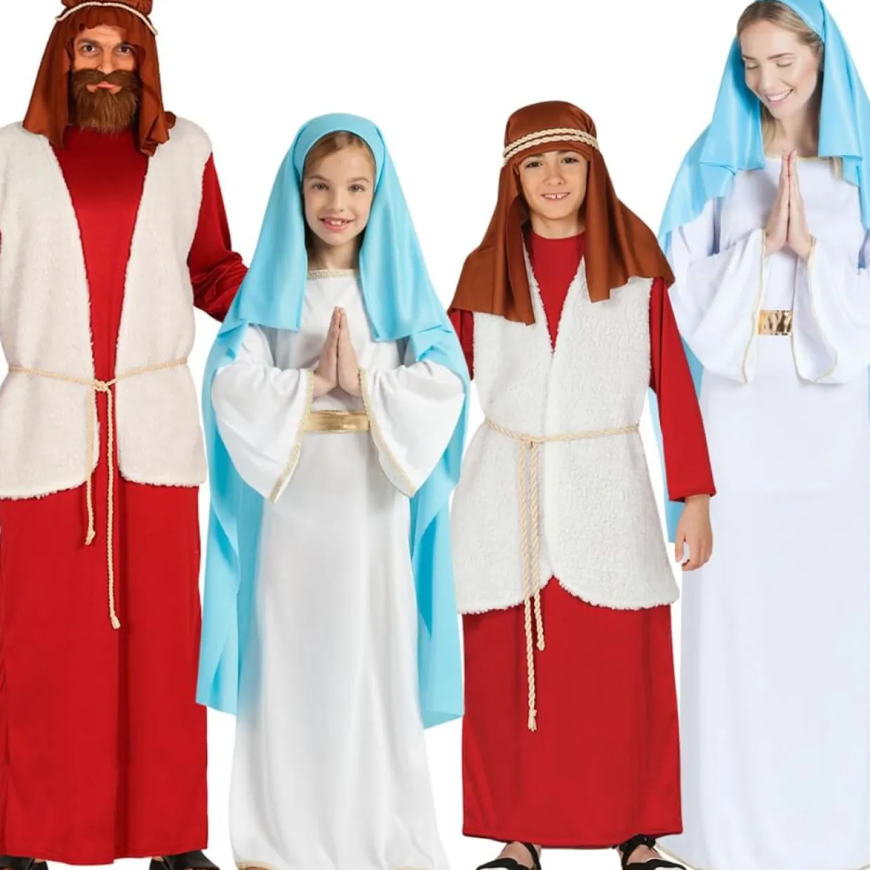 Disfraces en grupo de Virgen María y San José
