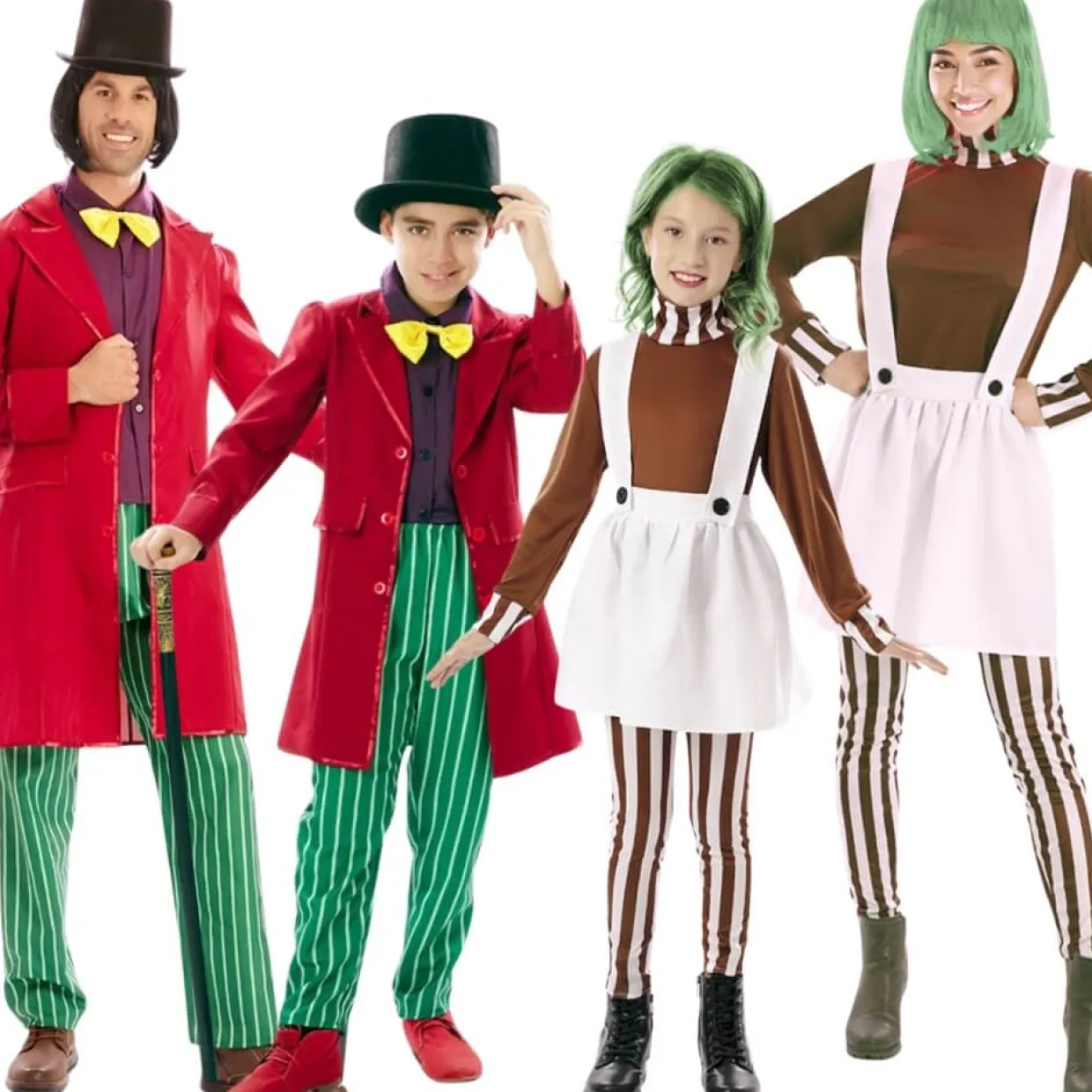 Disfraces en grupo de Willy Wonka
