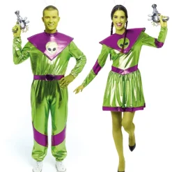 Disfraces en pareja de Alien Verde