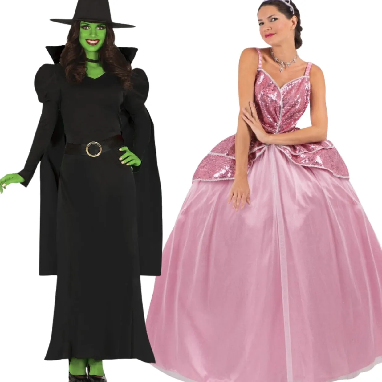 Disfraces en pareja de Bruja Elphaba y Glinda