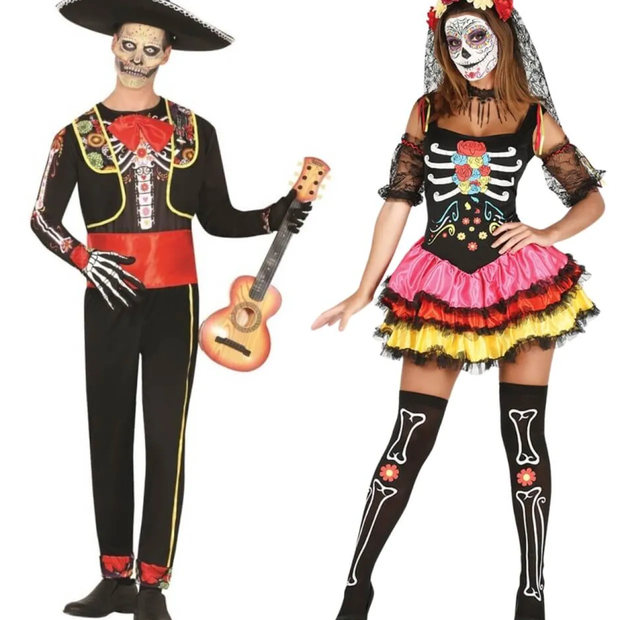 Disfraces en pareja de Catrinas Mexicanas