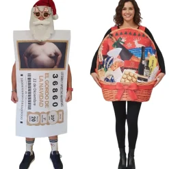Disfraces en pareja de Cesta y Décimo de Navidad