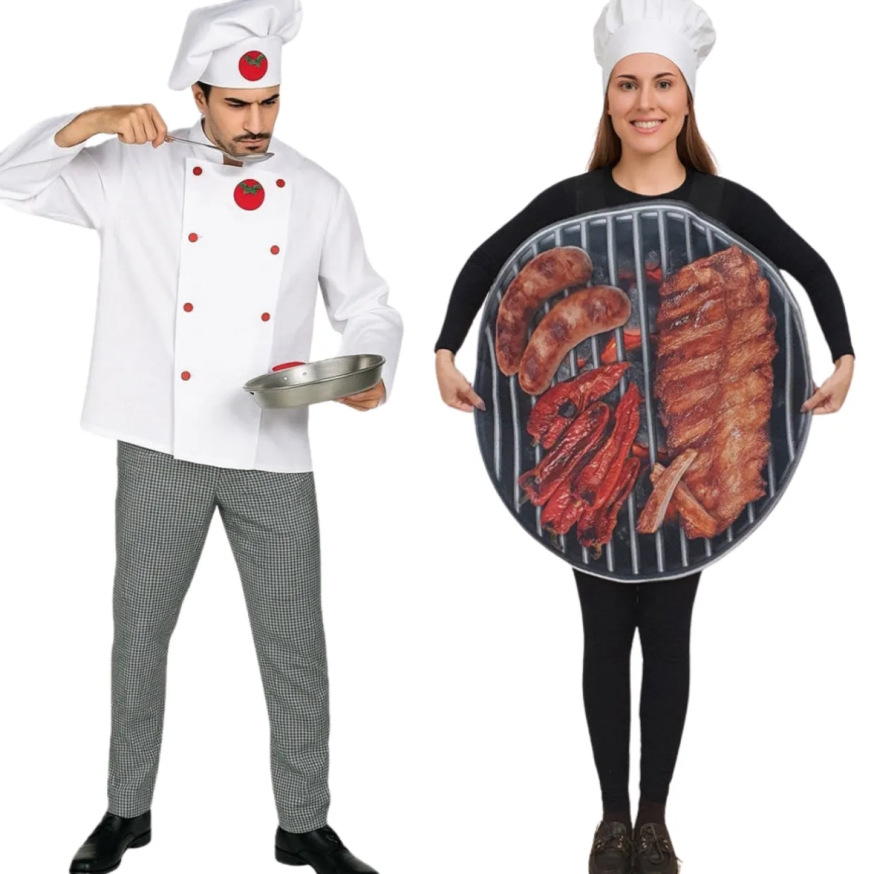 Disfraces en pareja de Cocinero y Barbacoa