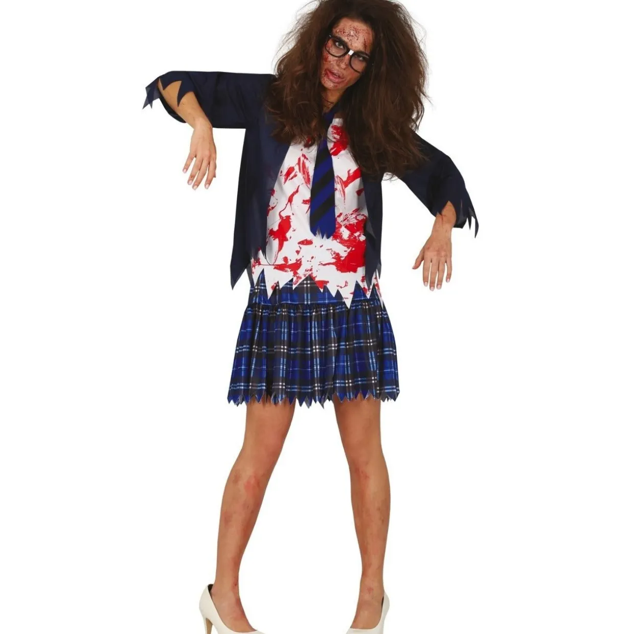 Disfraces en pareja de Colegiales Zombie Azules
