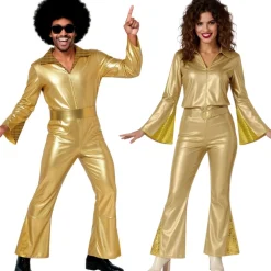 Disfraces en pareja de Disco Gold