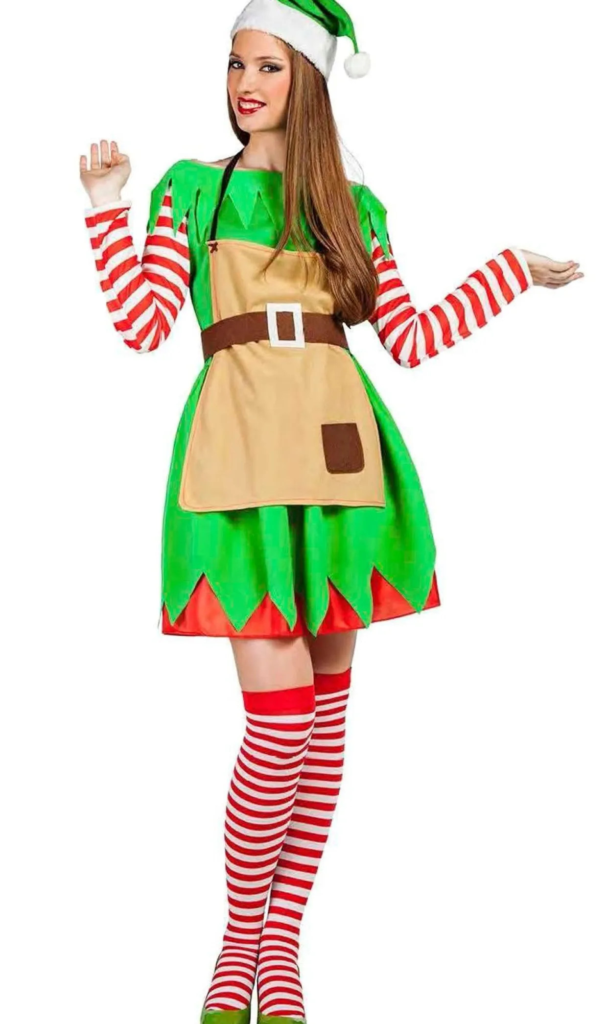 Disfraces en pareja de Elfos Claus