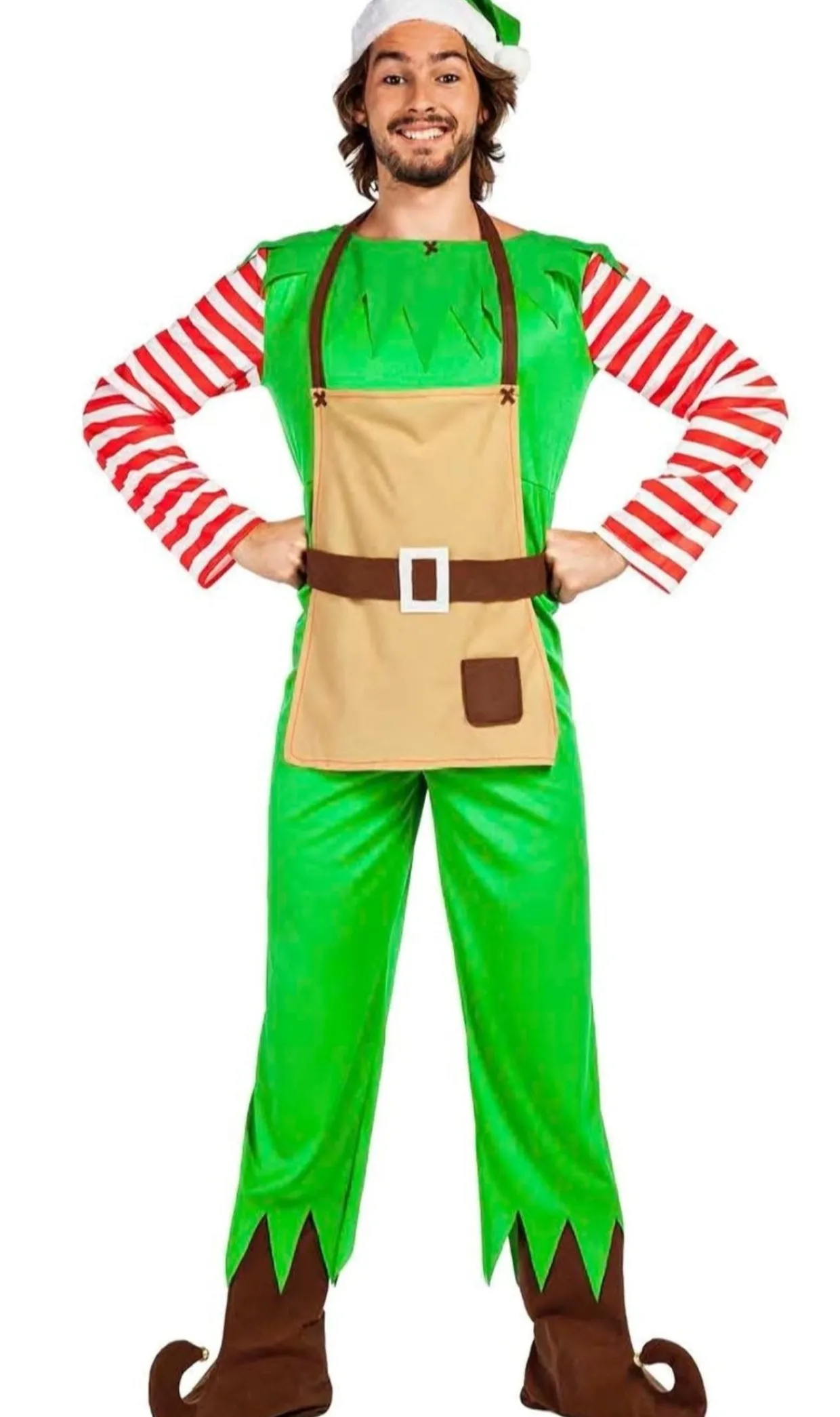 Disfraces en pareja de Elfos Claus