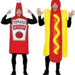 Disfraces en pareja de Hot Dog y Ketchup