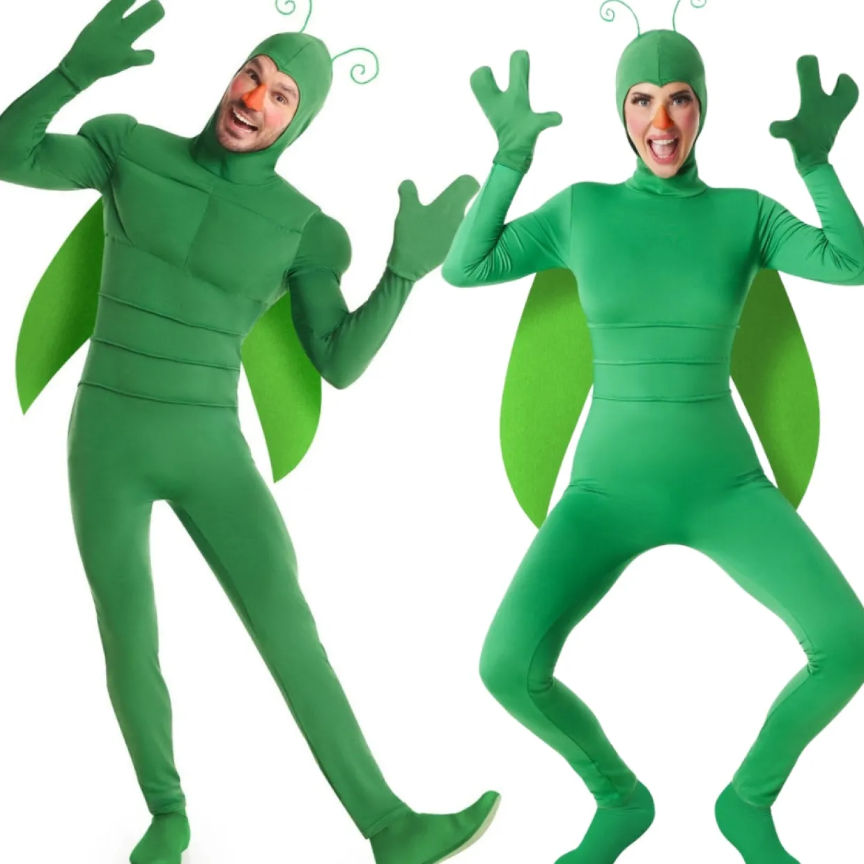 Disfraces en pareja de Insectos Verdes