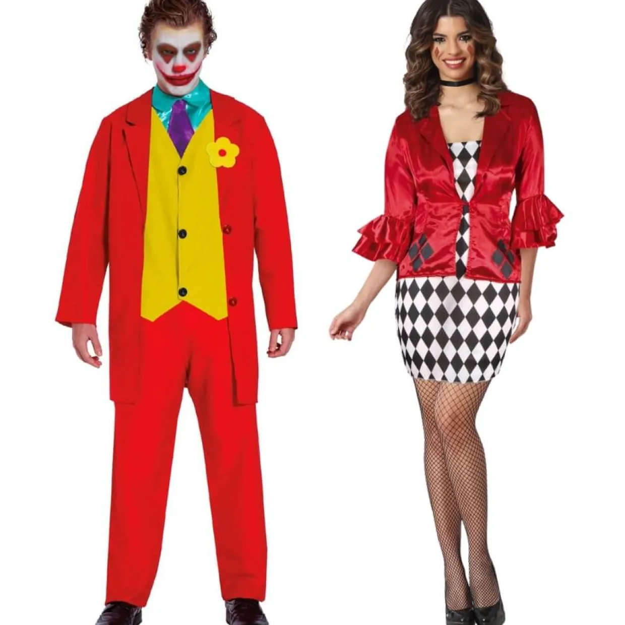 Disfraces en pareja de Joker Rojo y Harley