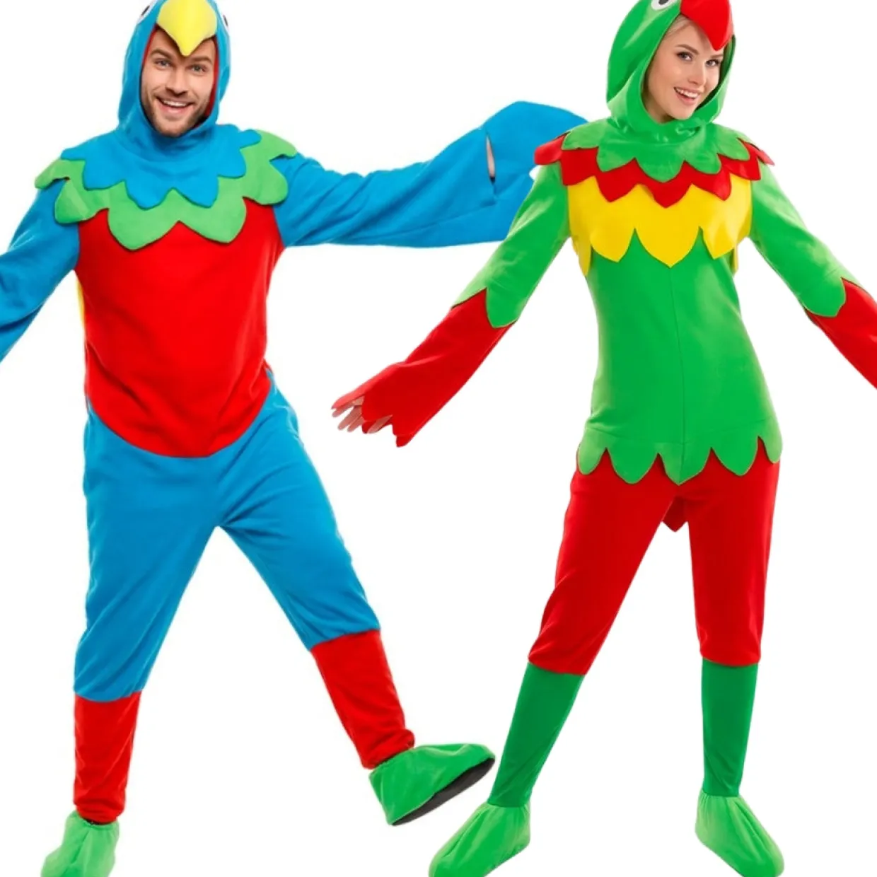 Disfraces en pareja de Loros Papagayos
