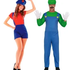 Disfraces en pareja de Mario y Luigi Fontaneros