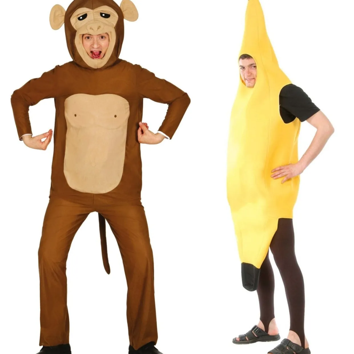 Disfraces en pareja de Mono y Plátano