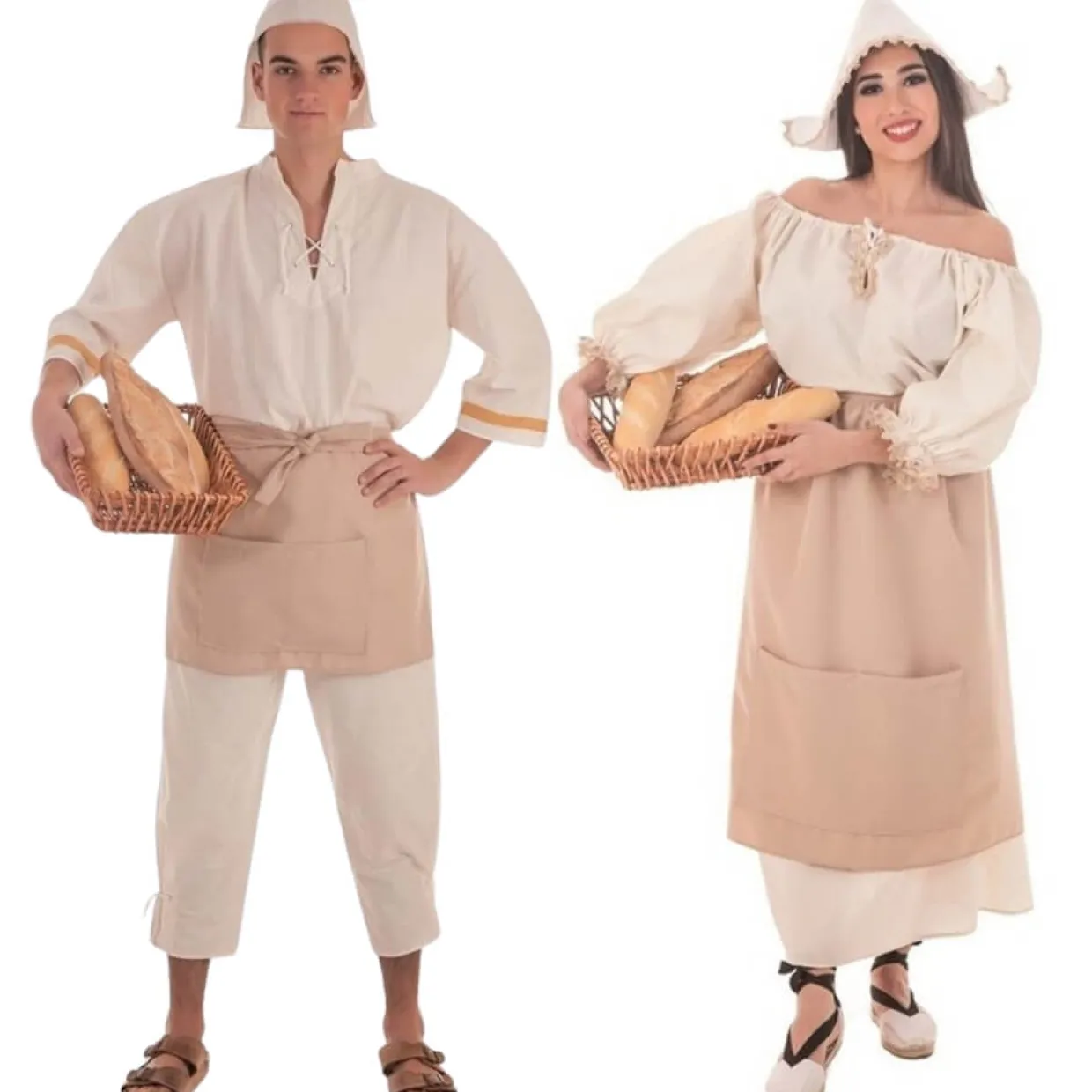 Disfraces en pareja de Panaderos Medievales