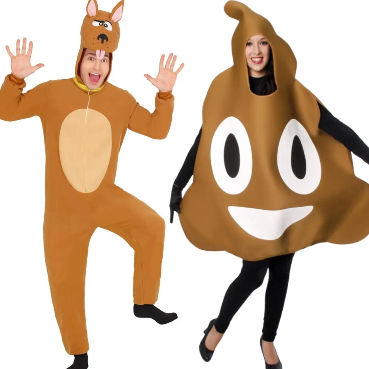Disfraces en pareja de Perro y Caca