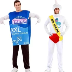 Disfraces en pareja de Preservativos y Espermatozoide