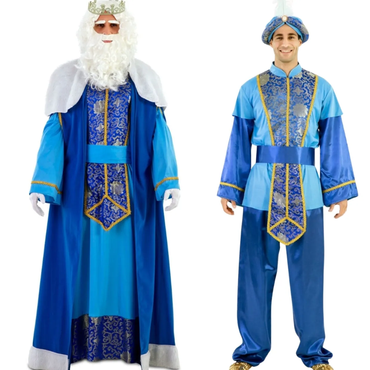 Disfraces en pareja de Rey Mago Melchor y Paje Lux