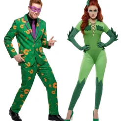 Disfraces en pareja de Villanos Hiedra y Enigma