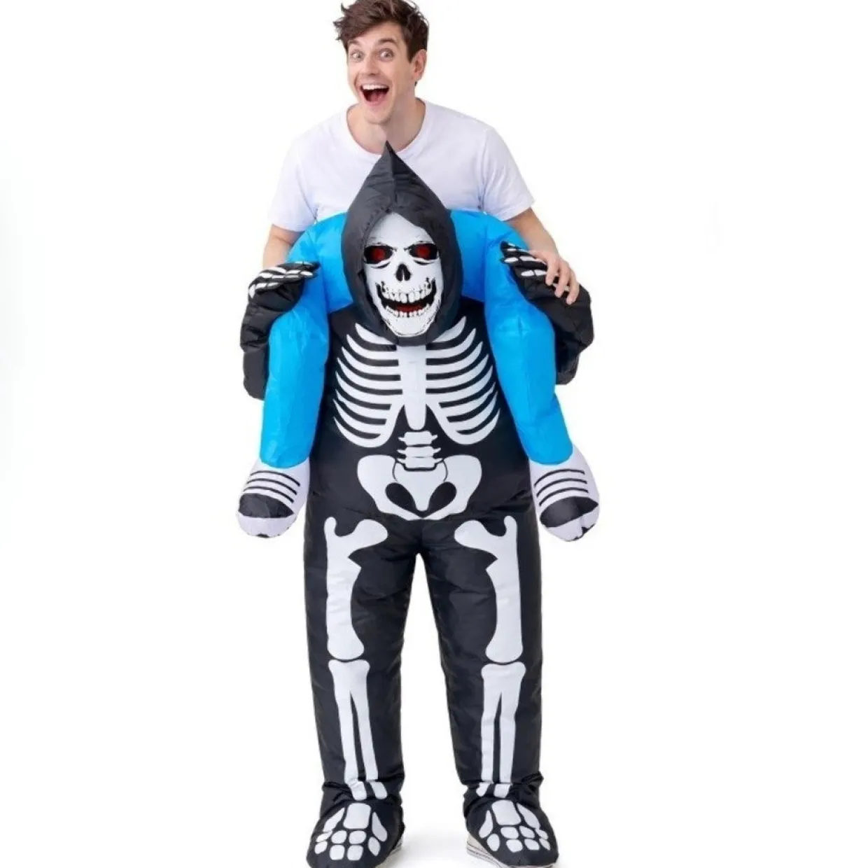 Disfraz a Hombros de Esqueleto Hinchable para adulto