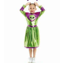 Disfraz de Alien Verde para niña