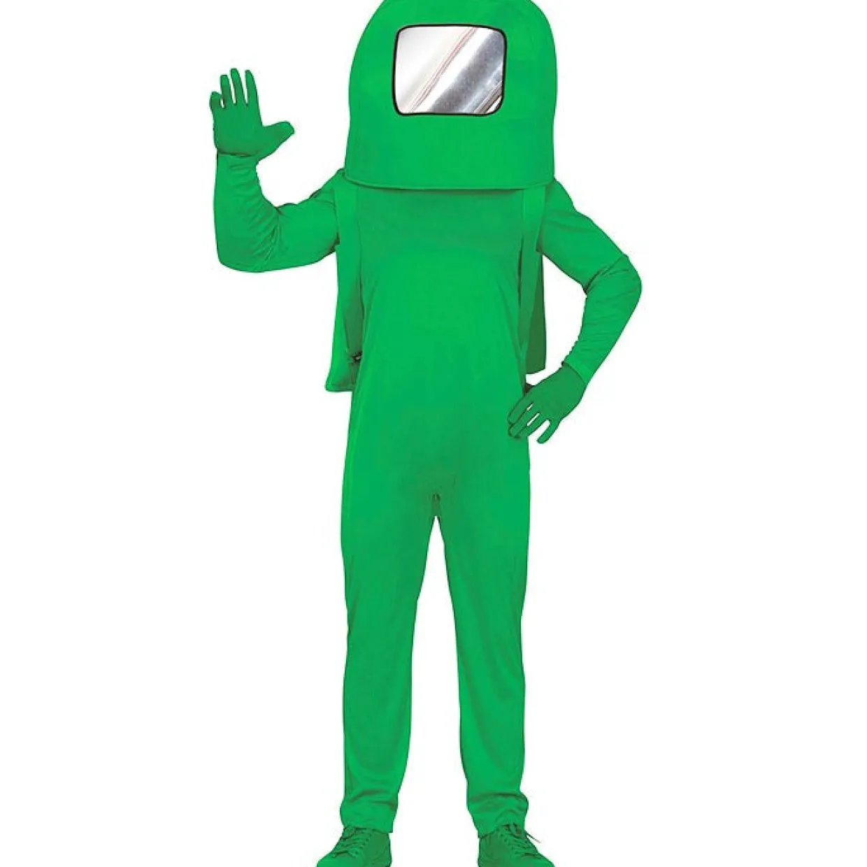 Disfraz de Among Us Verde Espacial para adulto