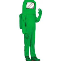Disfraz de Among Us Verde Espacial infantil