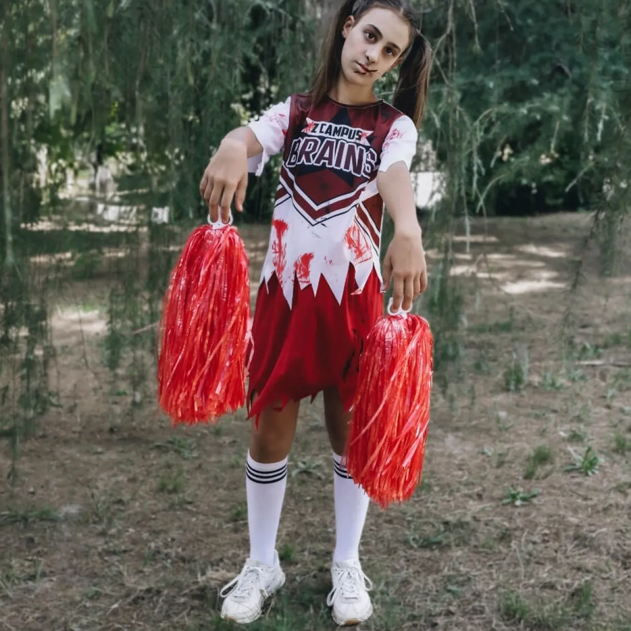 Disfraz de Animadora Capitana Zombie para niña