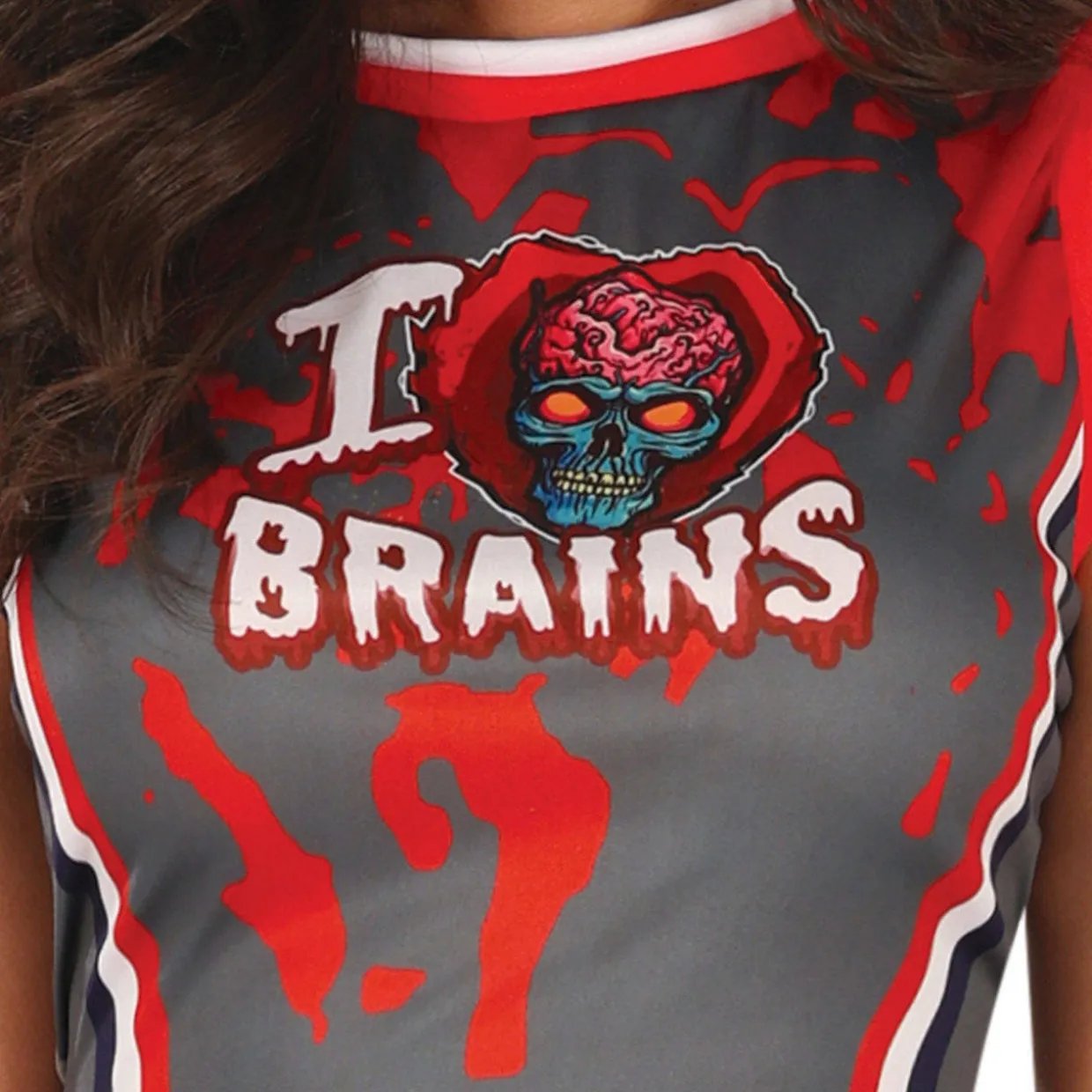 Disfraz de Animadora Zombie Brains para mujer