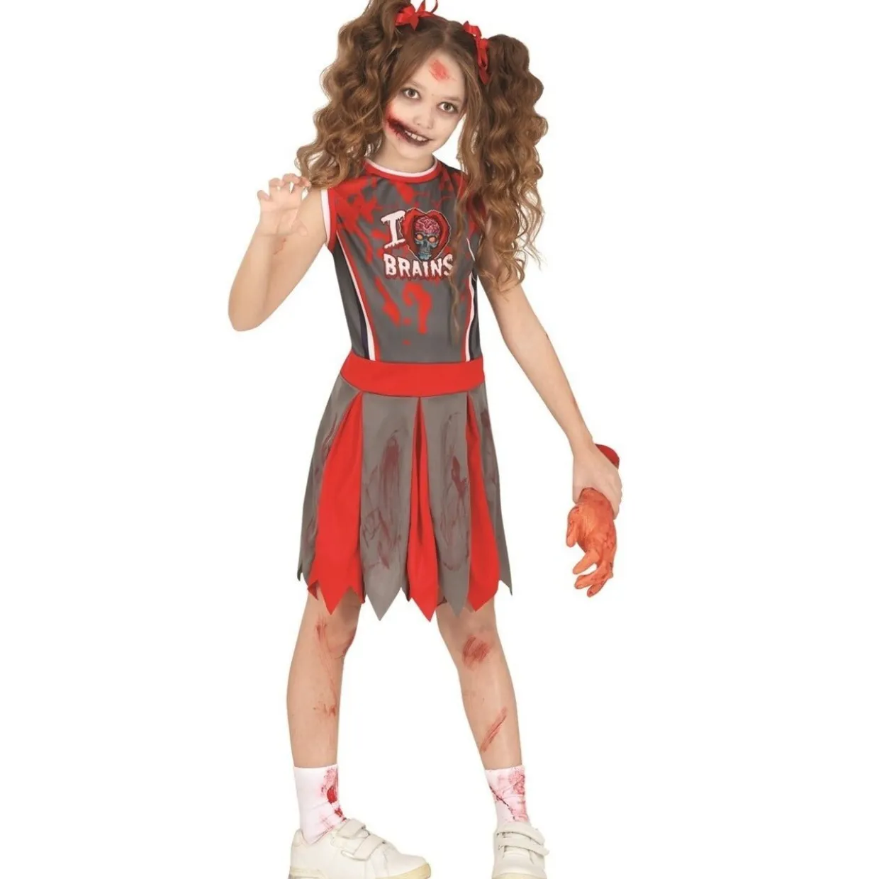Disfraz de Animadora Zombie Brains para niña