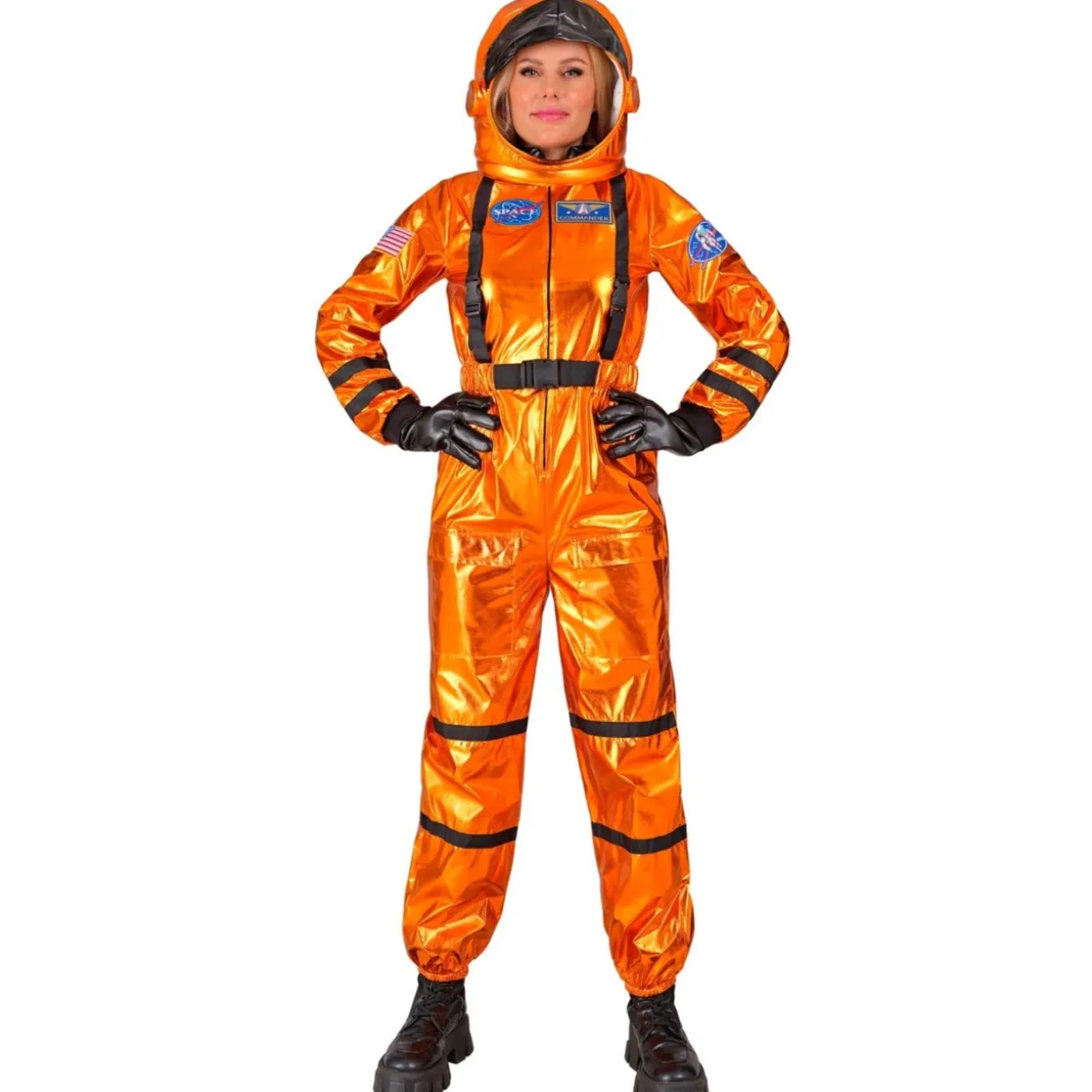 Disfraz de Astronauta Space Naranja para mujer