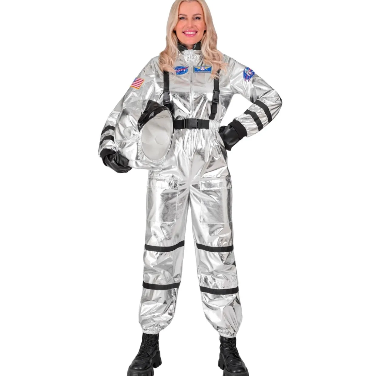 Disfraz de Astronauta Space Plata para mujer