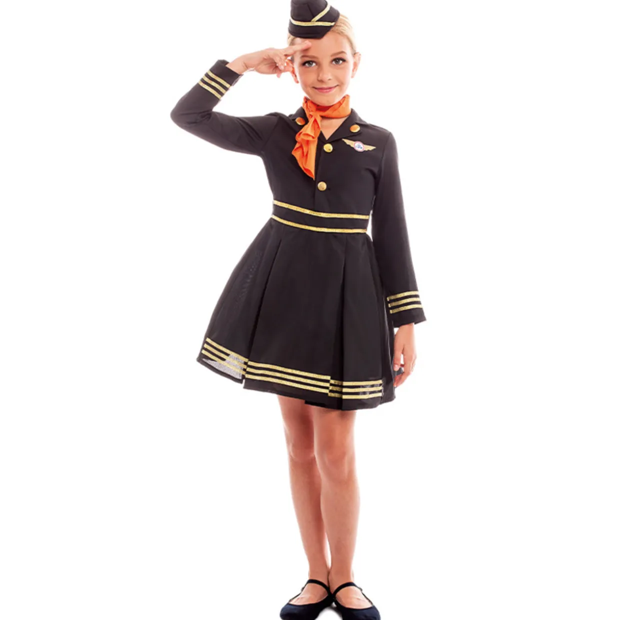 Disfraz de Azafata Elegante para niña